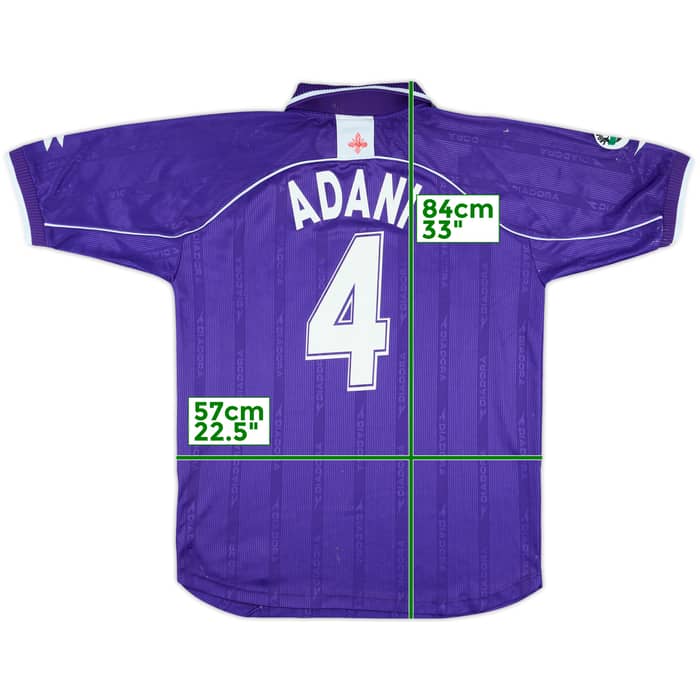 2000-01 Fiorentina Match Issue Home Shirt Adani #4
