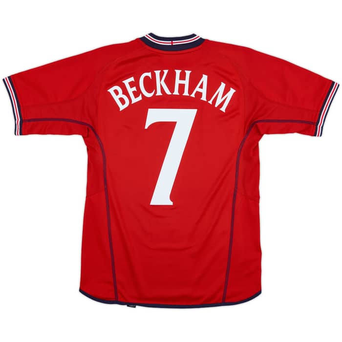 2002-04 England Away Shirt Beckham #7 - 7/10 - (M)