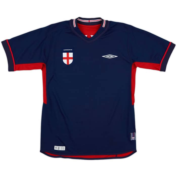 2002-04 England Away Shirt Beckham #7 - 7/10 - (M)