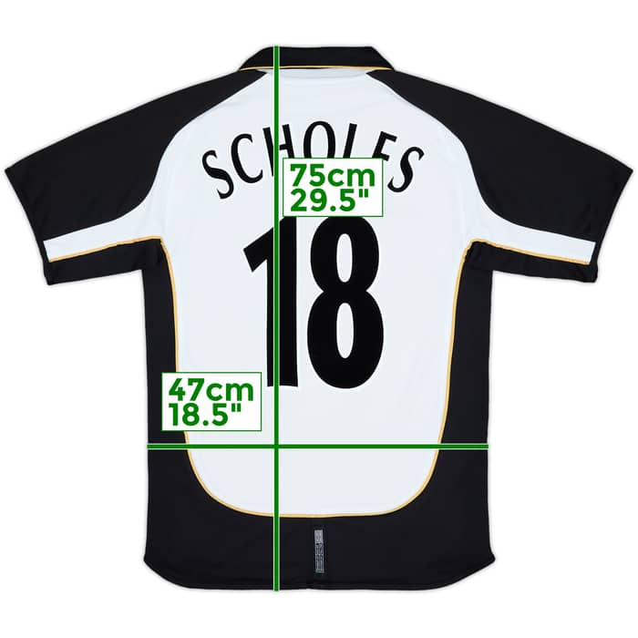 2001-02 Manchester United Centenary Away/Third Shirt Scholes #18 - 5/10 - (S)