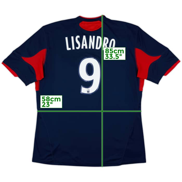 2010-11 Lyon Player Issue Third Shirt Lisandro #9 - 8/10 - (XXL)
