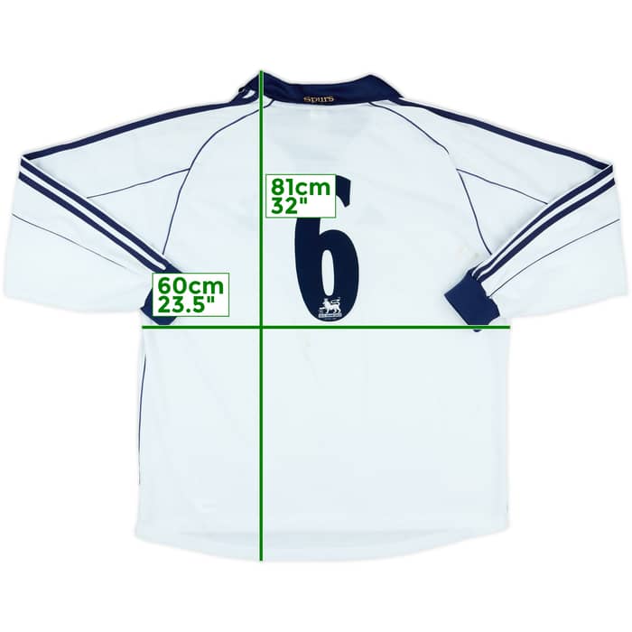 1999-01 Tottenham Match Issue Home L/S Shirt #6