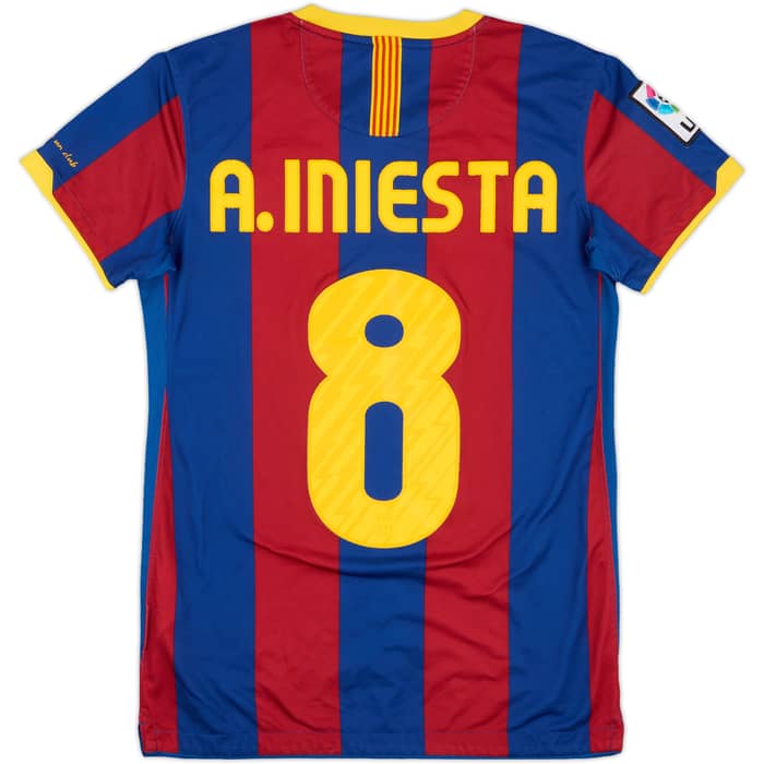 2010-11 Barcelona Home Shirt A.Iniesta #8 - 6/10 - (Women's S)