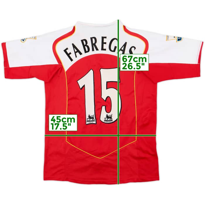 2004-05 Arsenal Home Shirt Fabregas #15 - 8/10 - (XL.Boys)