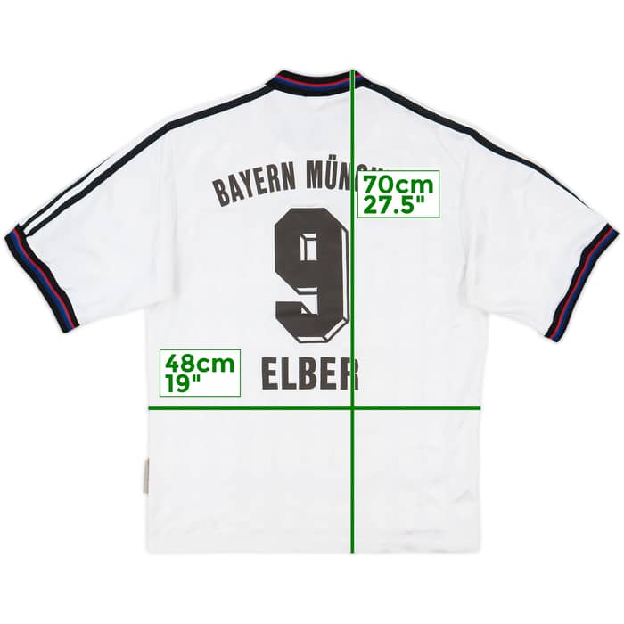 1996-98 Bayern Munich Away Shirt Elber #9 - 8/10 - (S)