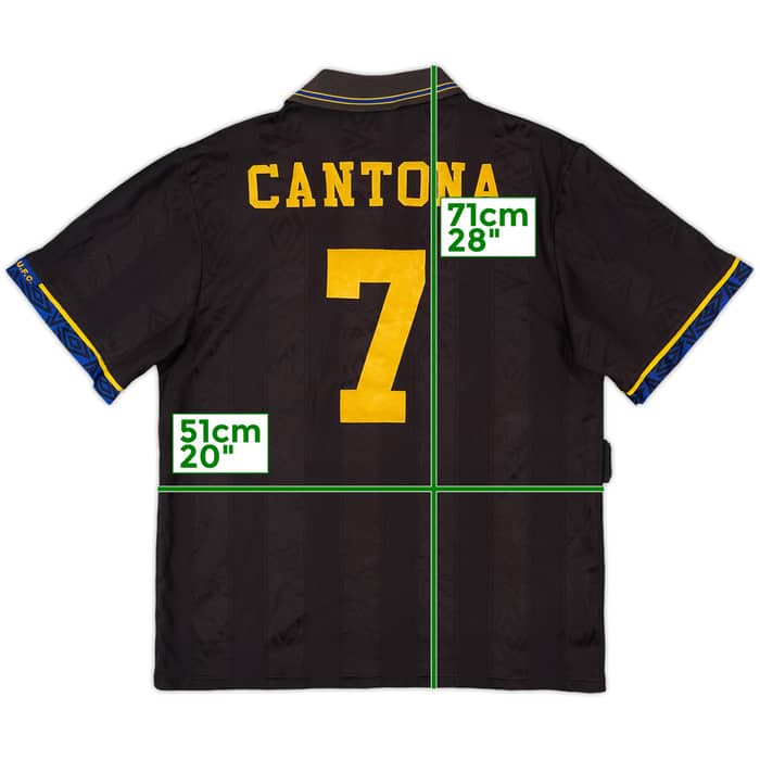 1993-95 Manchester United Away Shirt Cantona #7 - 6/10 - (M)
