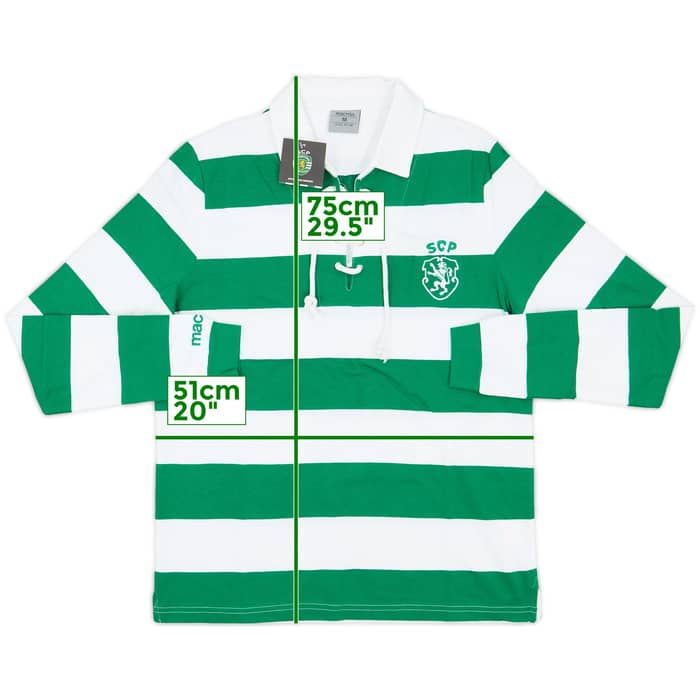 2015-16 Sporting CP Macron Rugby Polo L/S Shirt (M)