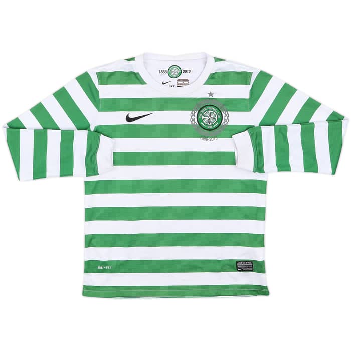 2012-13 Celtic '125th Anniversary' Home L/S Shirt Commons #15 - 8/10 - (M.Boys)
