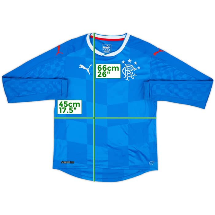 2016-18 Rangers Home L/S Shirt #11 - 10/10 - (L.Boys)