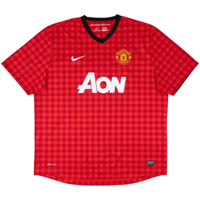 2012-13 Manchester United Home Shirt Valencia #7 - 7/10 - (XXL)