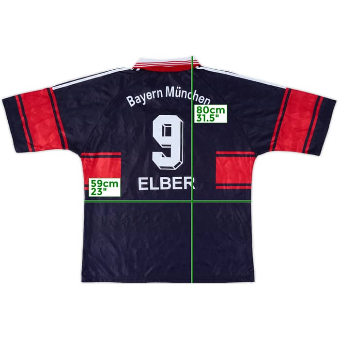 1997-99 Bayern Munich Home Shirt Elber #8 - 6/10 - (XL)