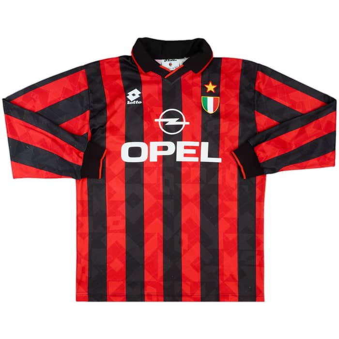 1994-95 AC Milan Home L/S Shirt #6 (Baresi) - 7/10 - (L)