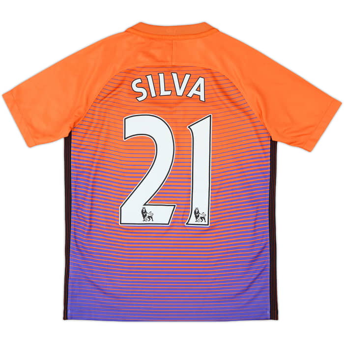 2016-17 Manchester City Third Shirt Silva #21 - 8/10 - (M.Boys)
