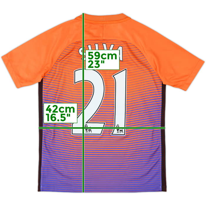 2016-17 Manchester City Third Shirt Silva #21 - 8/10 - (M.Boys)