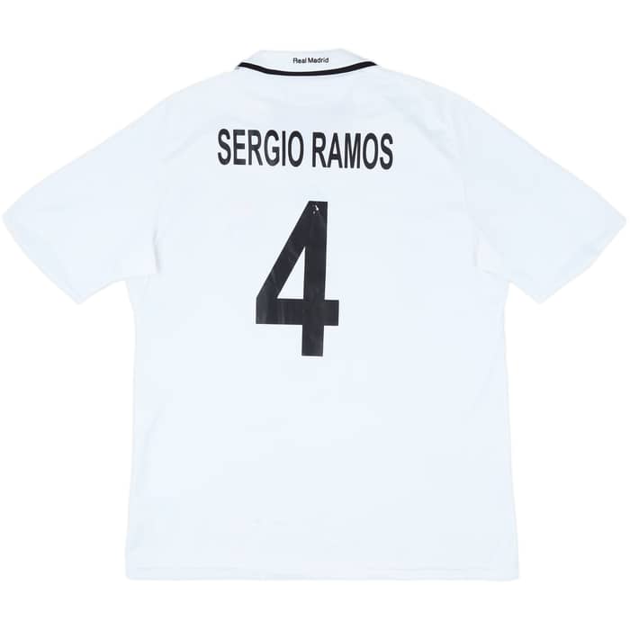 2008-09 Real Madrid Home Shirt Sergio Ramos #4 - 7/10 - (XL)