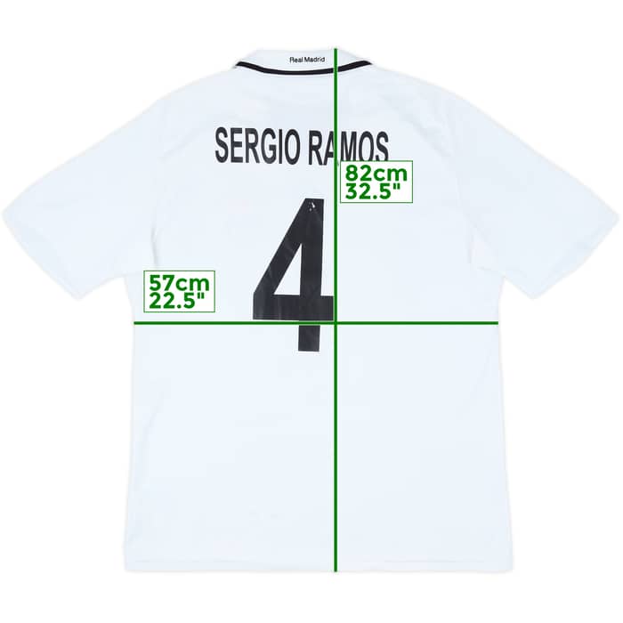 2008-09 Real Madrid Home Shirt Sergio Ramos #4 - 7/10 - (XL)