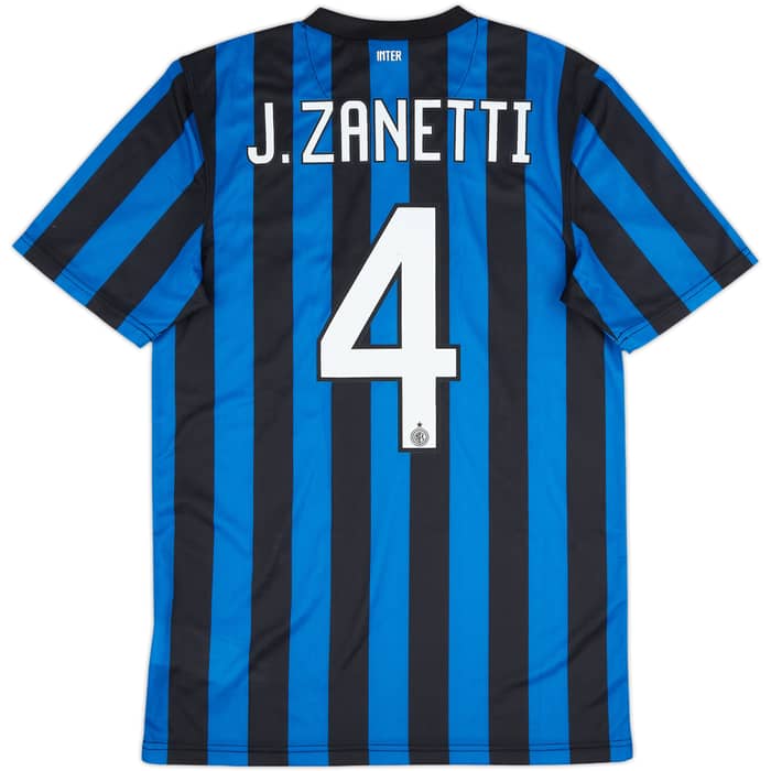 2011-12 Inter Milan Basic Home Shirt J. Zanetti #4 - 4/10 - (S)