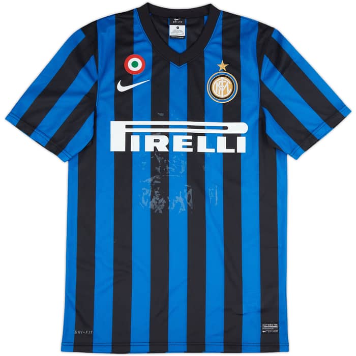 2011-12 Inter Milan Basic Home Shirt J. Zanetti #4 - 4/10 - (S)