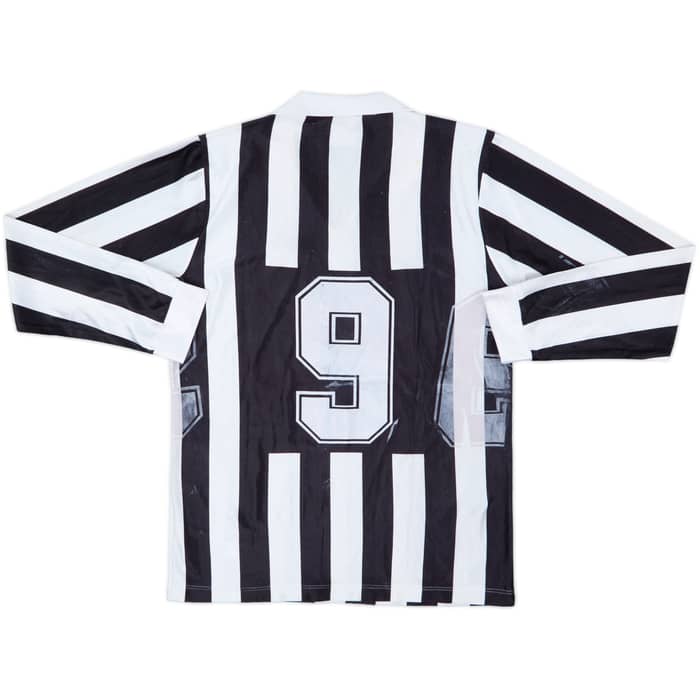 1991-92 Juventus Home L/S Shirt #9 - 4/10 - (M)