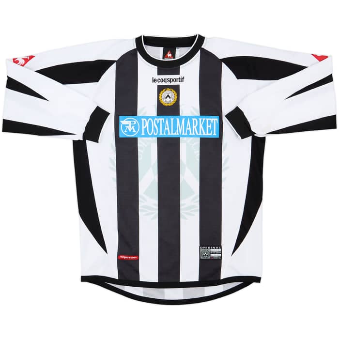 2003-04 Udinese Home L/S Shirt Bertotto #4 - 7/10 - (XL)