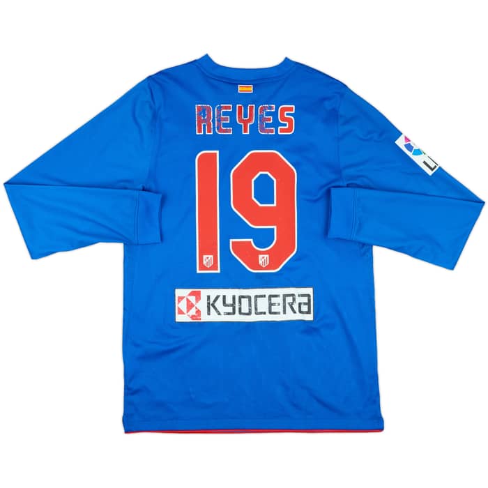2010-11 Atletico Madrid Match Issue Away L/S Shirt Reyes #19