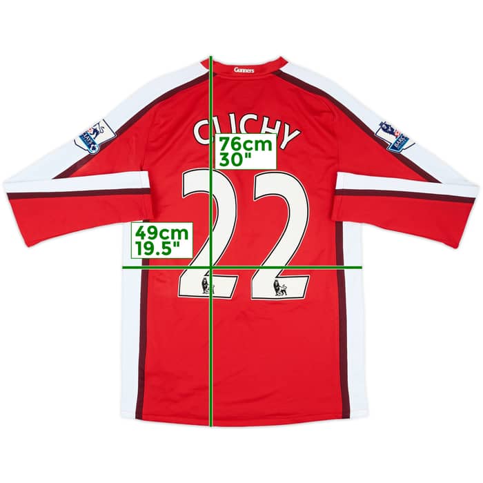 2008-10 Arsenal Home L/S Shirt Clichy #22 - 10/10 - (S)