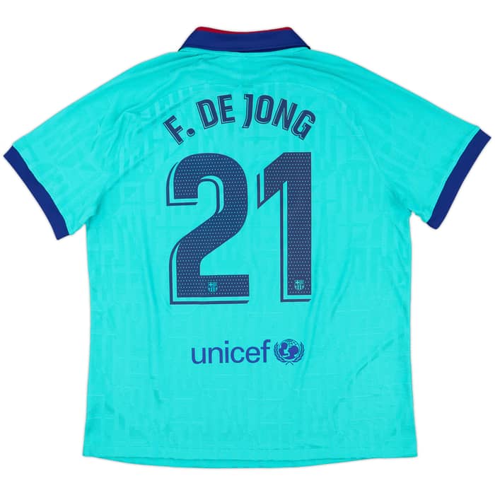 2019-20 Barcelona Authentic Third CL Shirt F. de Jong #21 - 10/10 - (XL)
