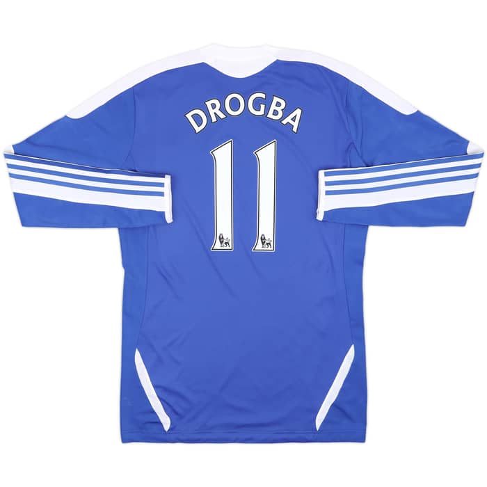 2011-12 Chelsea Player Issue TechFit Home L/S Shirt Drogba #11 - 7/10 - (XXL)