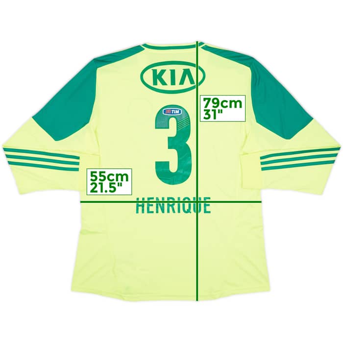 2012 Palmeiras Away L/S Shirt Henrique #3 (XL)