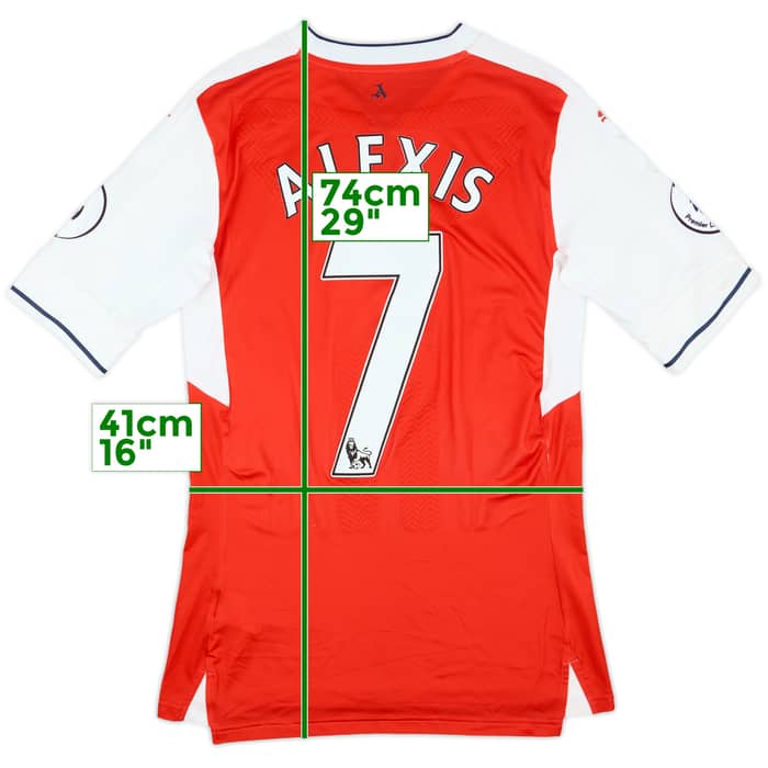 2016-17 Arsenal Player Issue Home ACTV Fit Shirt Alexis #7 - 6/10 - (M)