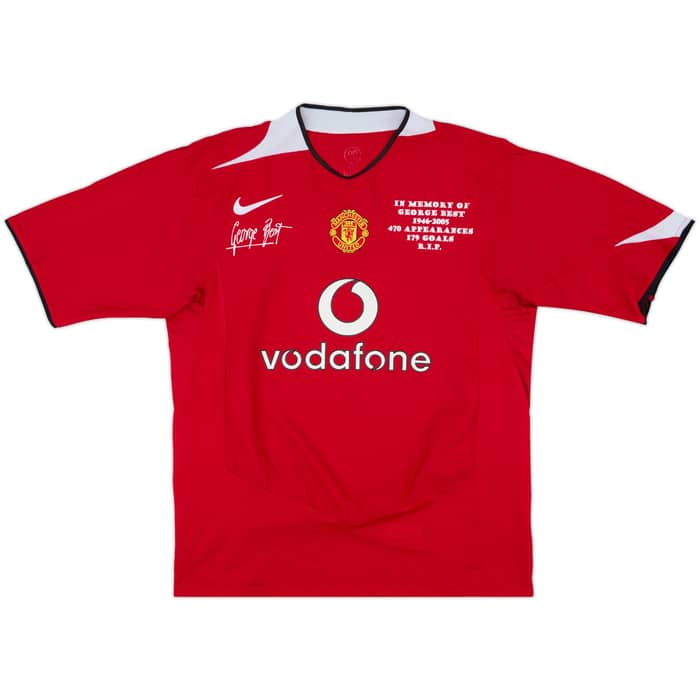 2004-06 Manchester United Home Shirt Best #7 - 8/10 - (L)