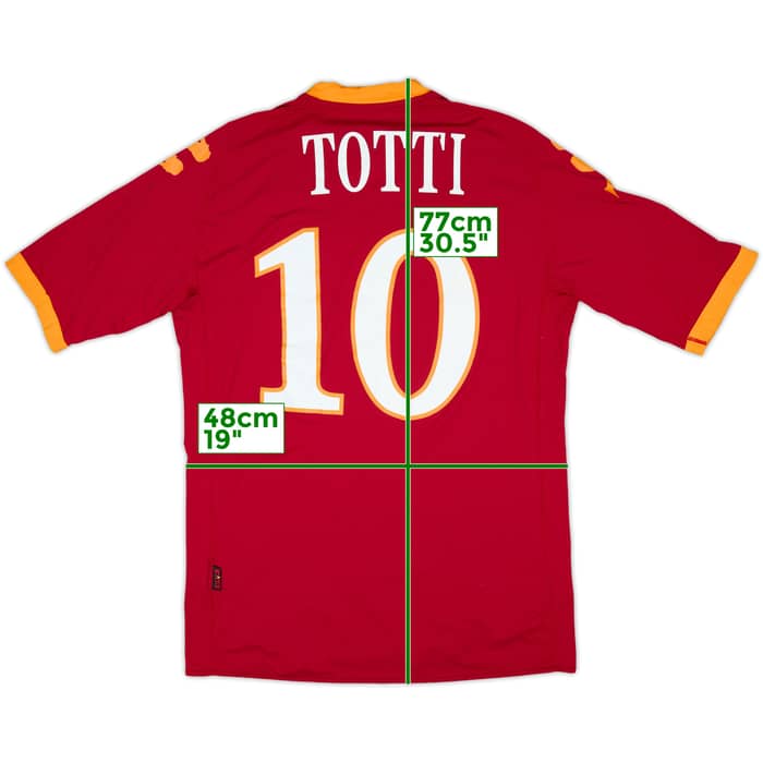 2009-10 Roma Home Shirt Totti #10 - 5/10 - (M)