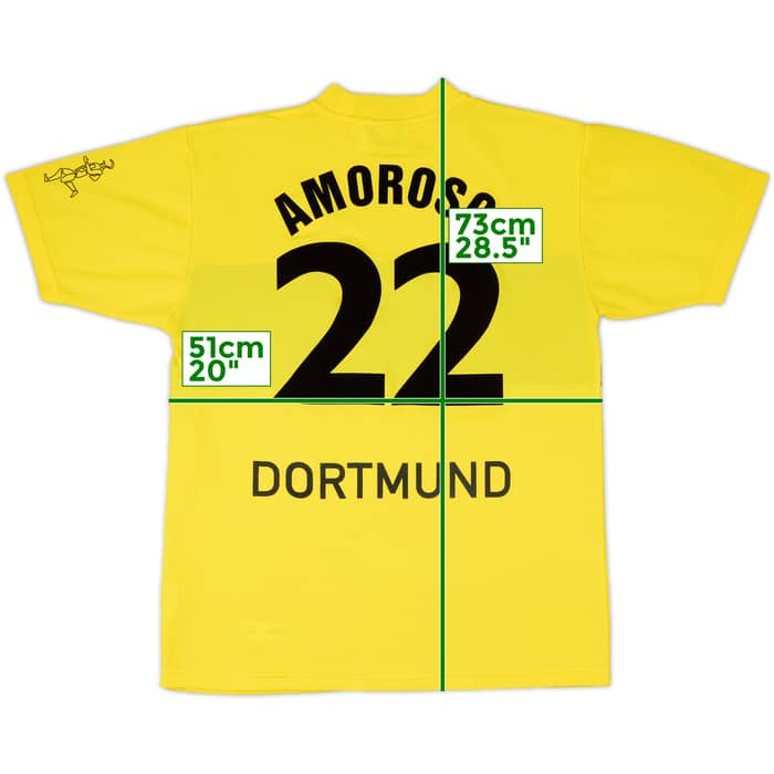 2002-03 Borussia Dortmund Home Shirt Amoroso #22 - 7/10 - (XL.Boys)