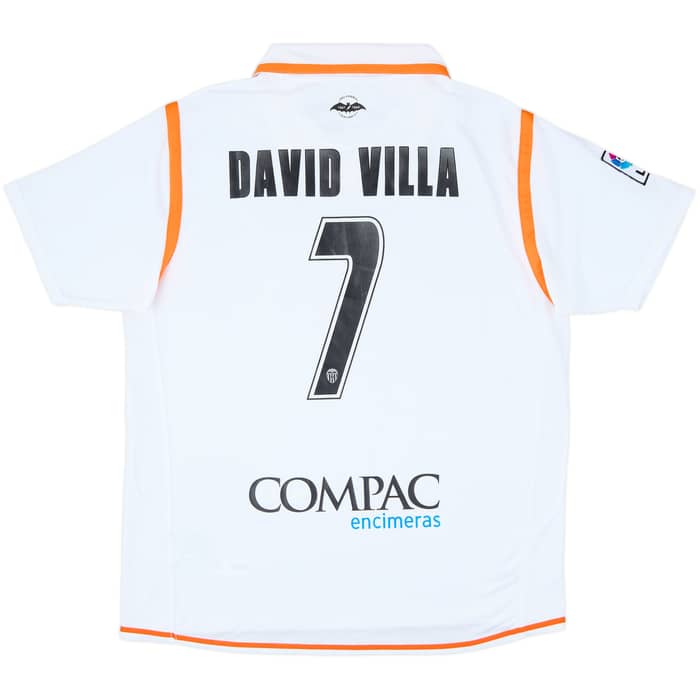 2007-08 Valencia Home Shirt David Villa #7 - 5/10 - (XL)