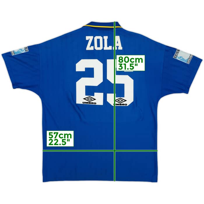 1995-97 Chelsea 'FA Cup Final' Home Shirt Zola #25 - 6/10 - (XL)