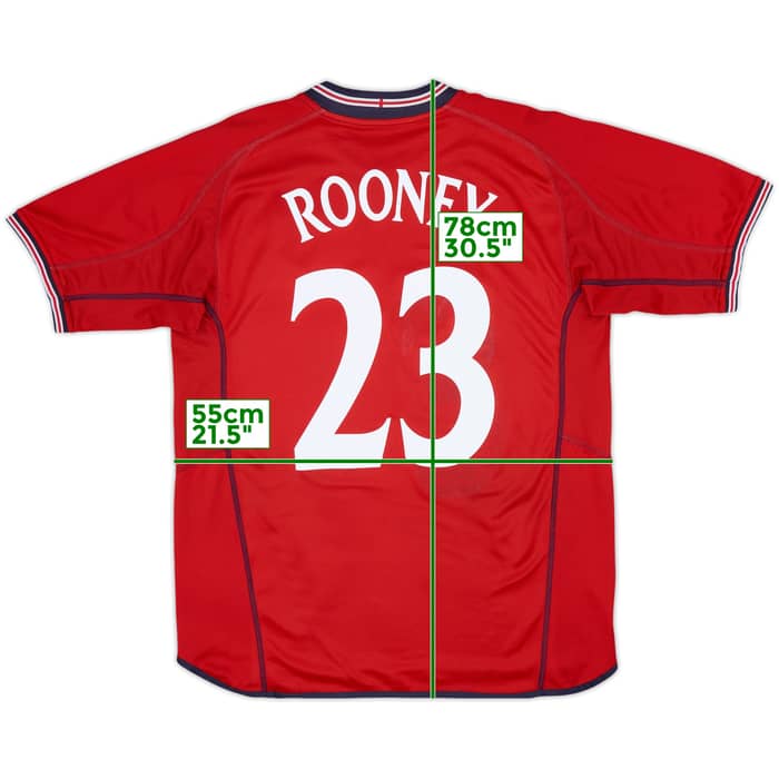 2002-04 England Away Shirt Rooney #23 - 6/10 - (L)