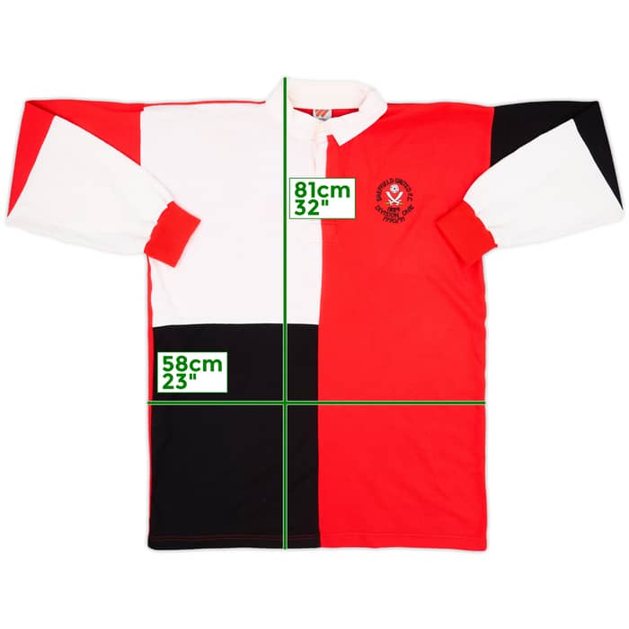 1990-91 Sheffield United Weltex Polo L/S Shirt - 8/10 - (L)