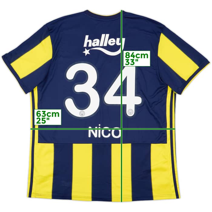 2018-19 Fenerbahce Home Shirt Nico #34 - 8/10 - (XXL)