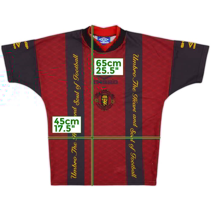 1994-95 Manchester United Umbro Training Shirt - 8/10 - (L.Boys)