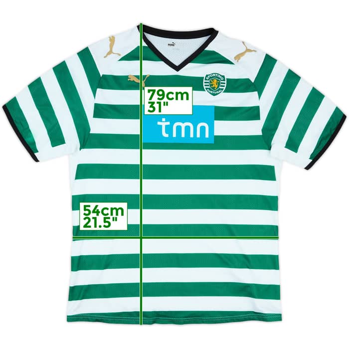 2008-09 Sporting Lisbon Home Shirt - 8/10 - (L)