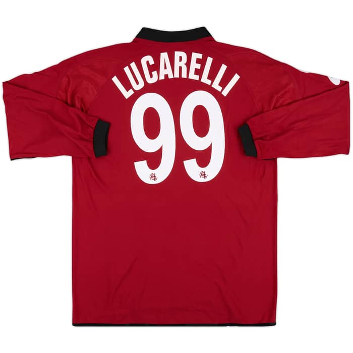2005-06 Livorno Match Issue Home L/S Shirt Lucarelli #99