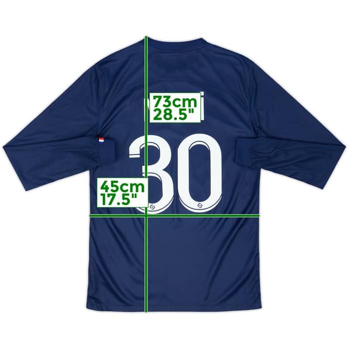 2022-23 Paris Saint-Germain Home L/S Shirt Messi #30 - 8/10 - (S)