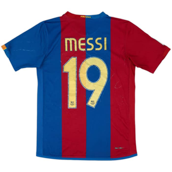 2006-07 Barcelona Home Shirt Messi #19 - 5/10 - (XL.Boys)