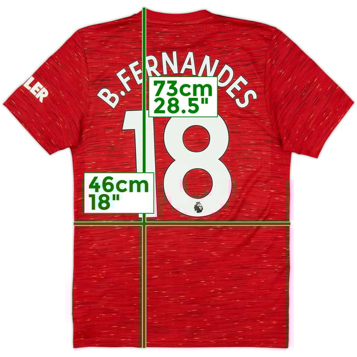 2020-21 Manchester United Home Shirt B.Fernandes #18 - 6/10 - (S)
