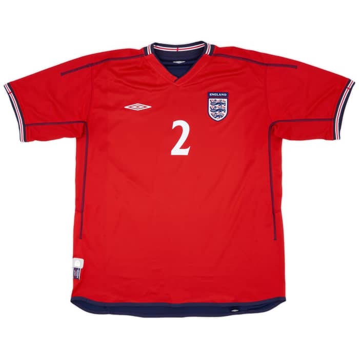 2002-04 England Away Shirt G.Neville #2 - 8/10 - (XL)