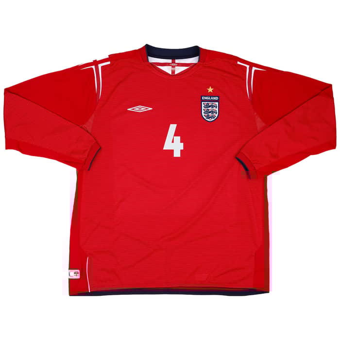 2004-06 England Away L/S Shirt Gerrard #4 - 9/10 - (XXL)