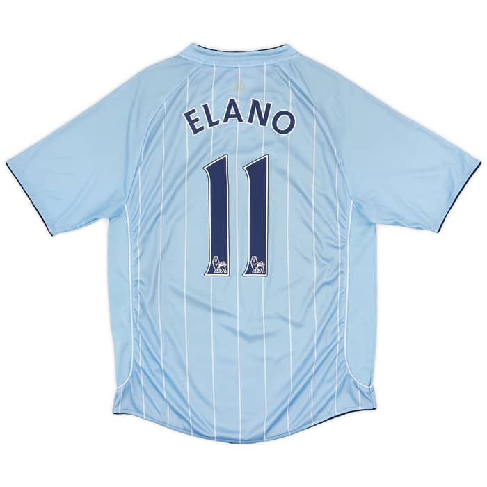 2007-08 Manchester City Home Shirt Elano #11 - 8/10 - (L)