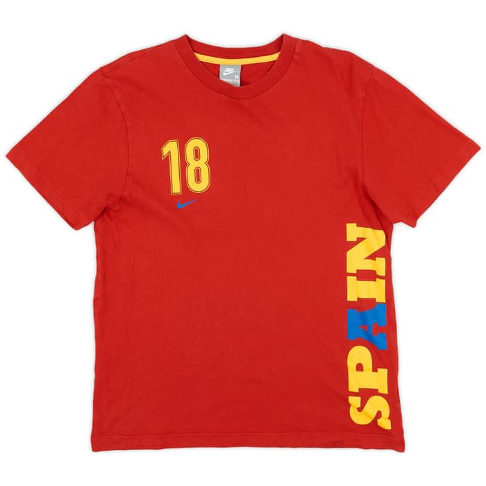 2007-08 Spain Nike Cesc Fabregas #18 Graphic Tee - 5/10 - (M)