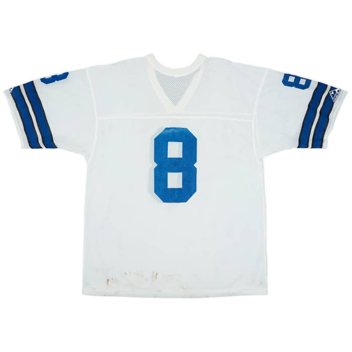 1990-95 Dallas Cowboys Aikman #8 Apex One Away Jersey - 6/10 - (XL)