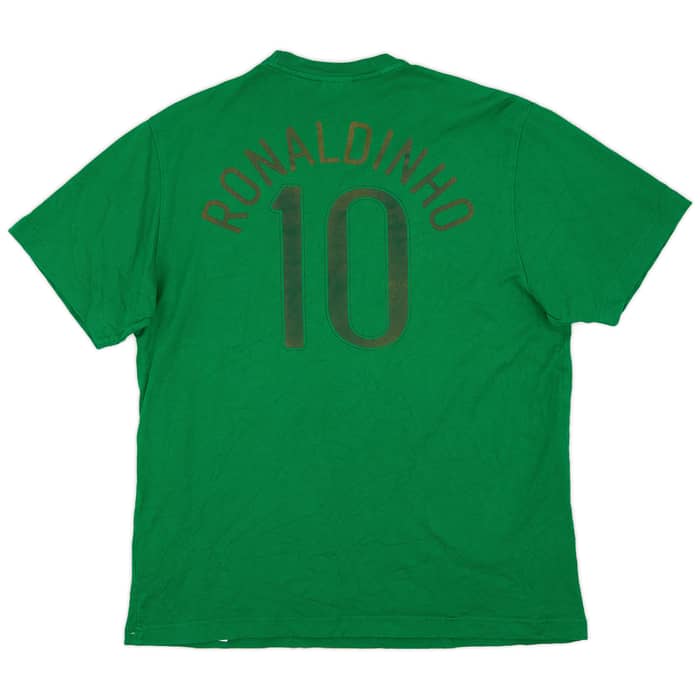2000s Brazil Nike Graphic Tee Ronaldinho #10 - 6/10 - (L)